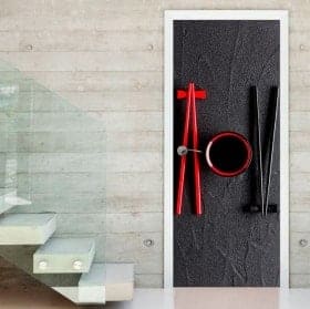 Pegatinas para puertas chopsticks