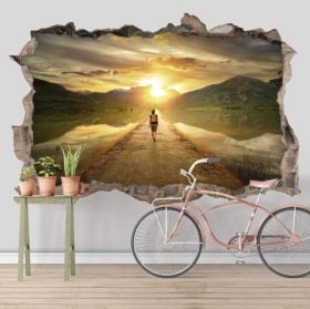 🥇 Vinilo decorativo otoño en bicicleta 🥇