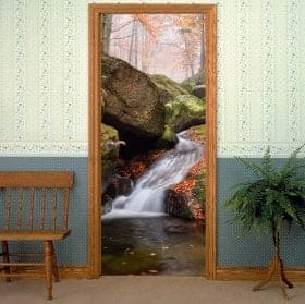 Vinilos decorativos puertas cascada en oto&ntilde;o