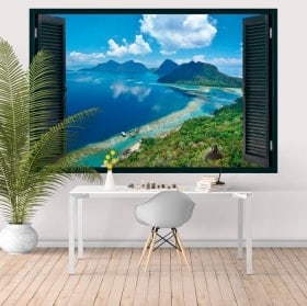 Ventanas vinilos 3d isla Bohey Dulang Malasia