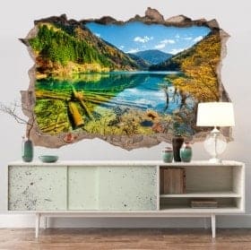 Vinilos decorativos 3D lago Bamboo Canad&aacute;