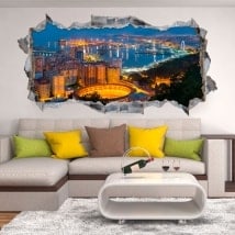 Vinilos 3D panorámica Málaga España