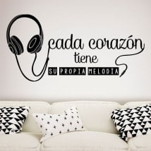 Vinilos decorativos frases cada corazón
