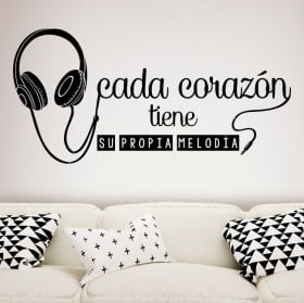 Vinilos decorativos frases cada corazón