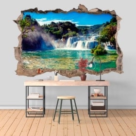 Vinilos 3D cascadas parque nacional Krka