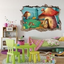 Vinilos infantiles 3D bosque mágico