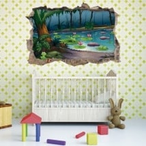Vinilo infantil 3D bosque mágico