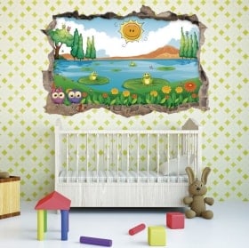 Vinilo 3D naturaleza infantil