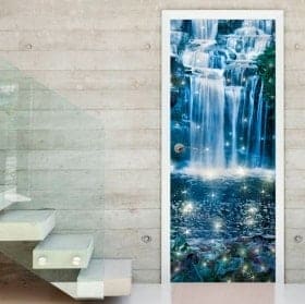 Vinilos decorativos puertas cascada m&aacute;gica