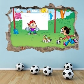 Vinilos 3D fútbol infantil
