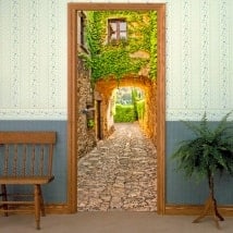 Vinilos decorativos puertas Peratallada Cataluña España