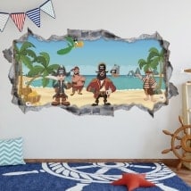 Vinilos 3D piratas del Caribe