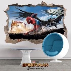 Vinilos decorativos 3D spiderman homecoming