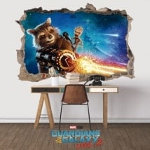 Vinilos decorativos 3D guardianes de la galaxia 2