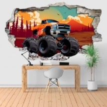 Vinilos y pegatinas monster truck 3D