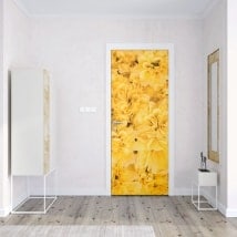 Vinilos flores para puertas