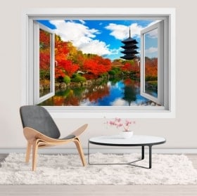 Ventanas de vinilos 3D Toji pagoda en Kioto