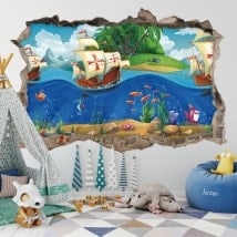 Vinilos infantiles 3D descubriendo América