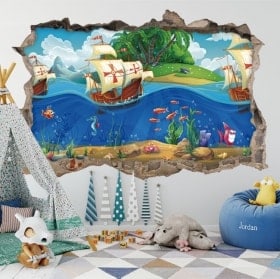 Vinilos infantiles 3D descubriendo América