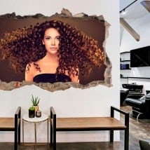 Vinilos para peluquerías con estilo 3D