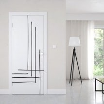 Vinilos para puertas trazos con estilo