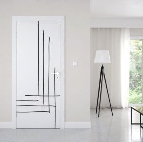 Vinilos para puertas trazos con estilo