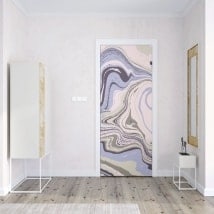 Vinilos decoración puertas colores mármol