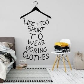 Vinilos frases Ingl&eacute;s life is too short
