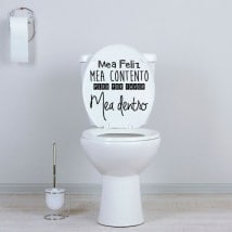 Vinilos para aseos y paredes frase mea feliz