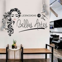 Vinilos peluquerías licenciadas en bellas artes
