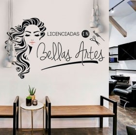 Vinilos peluquerías licenciadas en bellas artes