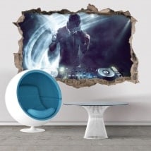Vinilos decorativos paredes DJ 3D