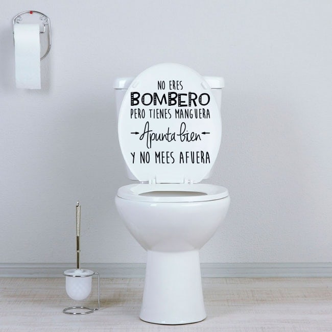 🥇 Vinilos para baños y aseos no eres bombero 🥇