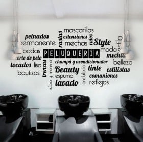 Vinilos textos y palabras peluquerías