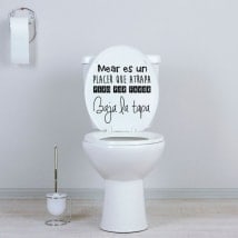 Vinilos WC aseos y baños baja la tapa
