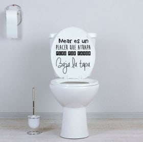 Vinilos WC aseos y baños baja la tapa