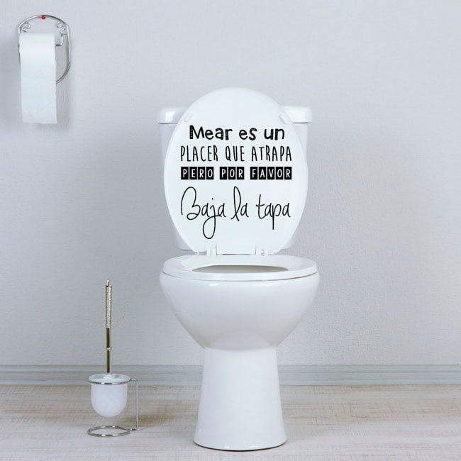 🥇 Vinilos WC aseos y baños baja la tapa 🥇