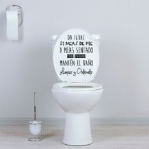 Vinilos WC mantén el baño limpio y ordenado