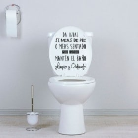 Vinilos WC mantén el baño limpio y ordenado