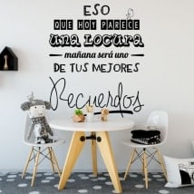 Vinilos decorativos frases tus mejores recuerdos