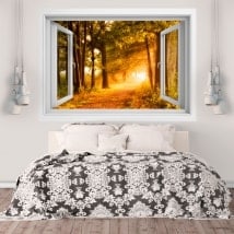 Vinilos de pared camino en la naturaleza 3D