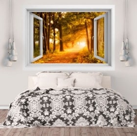 Vinilos de pared camino en la naturaleza 3D