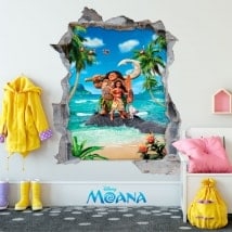 Vinilos decorativos infantiles Disney Moana 3D