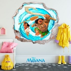 Vinilos de pared Disney Vaiana 3D
