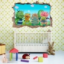 Vinilos infantiles Henry el monstruo feliz 3D