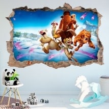 Vinilos decorativos ice age el gran cataclismo 3D