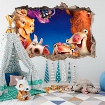 Vinilos de pared ice age el gran cataclismo 3D