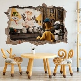 Vinilos de pared la oveja Shaun 3D