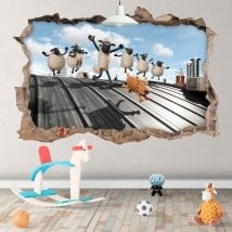 Vinilos la oveja Shaun 3D
