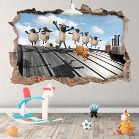 Vinilos la oveja Shaun 3D